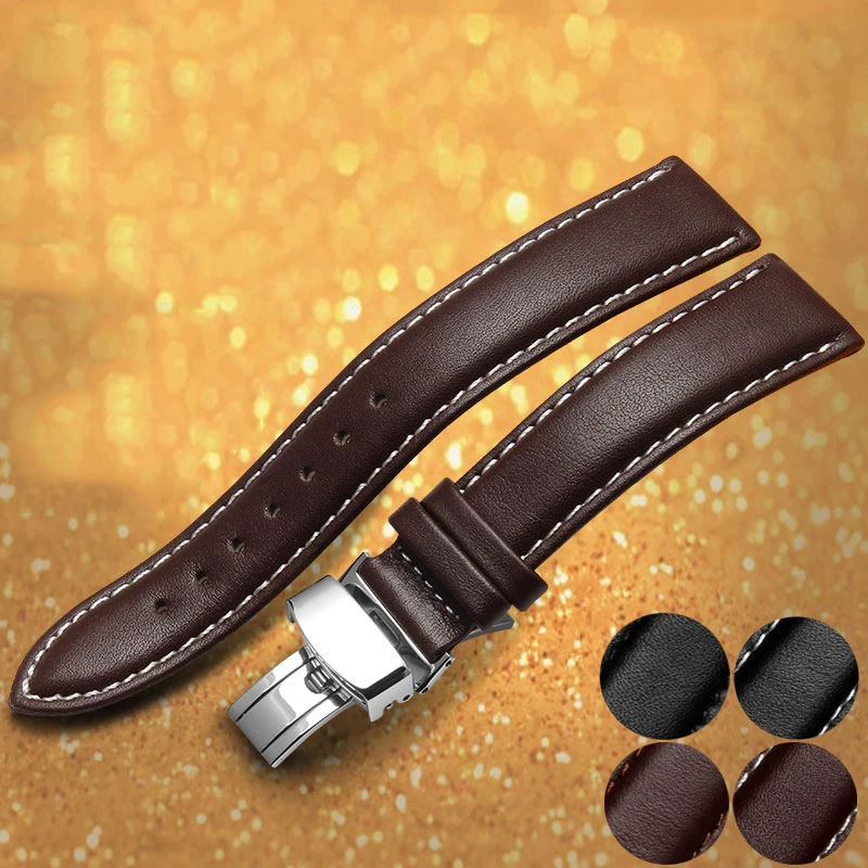 Genuine Leather Plaid Watch Strap for Casio EFV540/506/EFS-S500/510/EFR-30 EFV-540 Watchband Black Brown 18mm 20mm 22mm 24mm