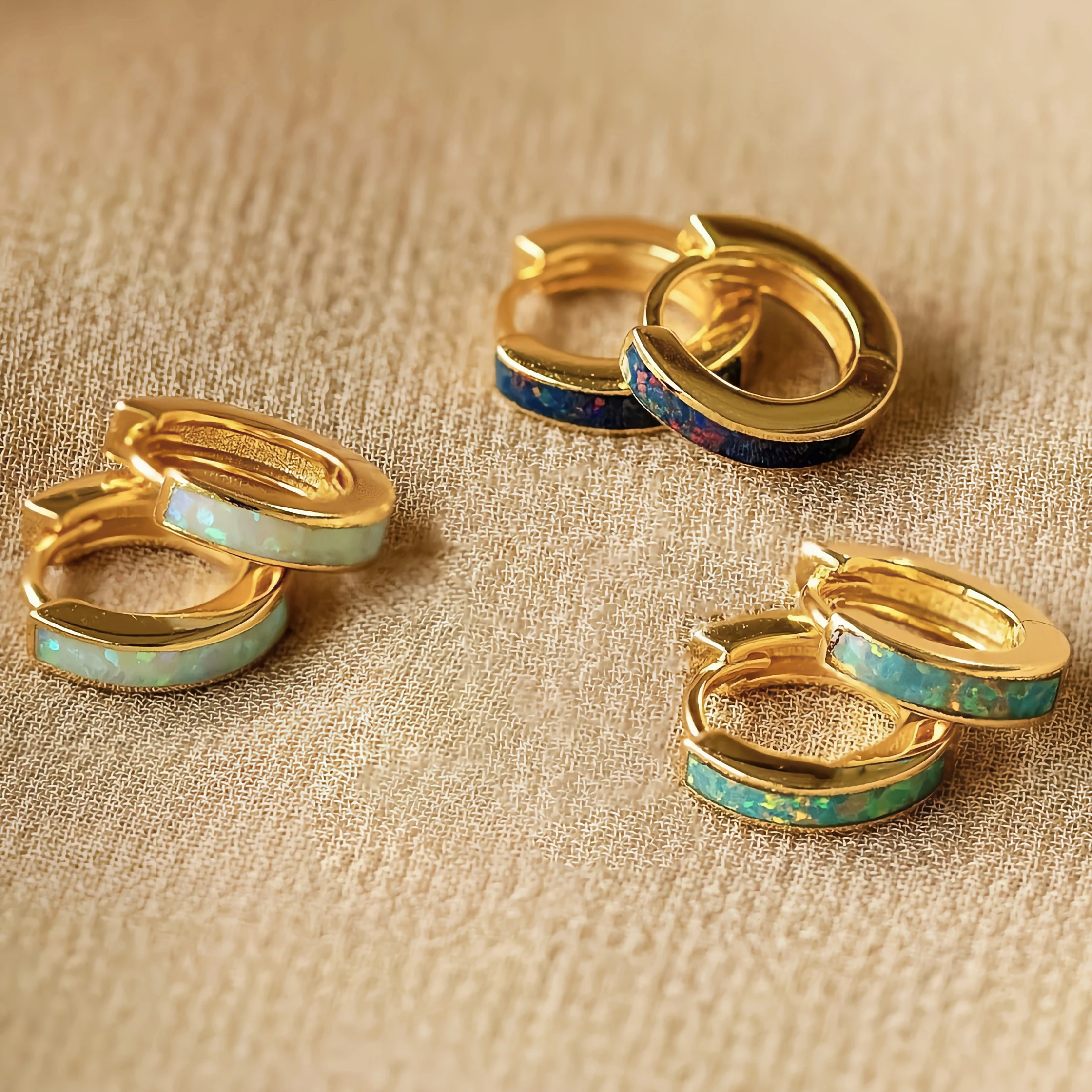 

Minimalist Classic Design Small Circle Earrings charms Blue Green Women's Fashion jewelry Gift for Her