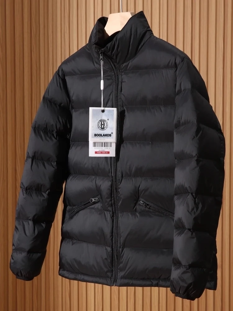 

Men's Lightweight down Jacket 95% Filling Windproof Waterproof Warmth Polyester Fiber Casual Style Zipper Closure Long Sleeve