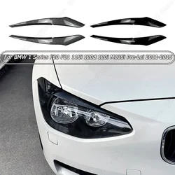 Pegatinas de cejas para faros delanteros de coche, color negro brillante, para BMW serie 1, F20, F21, 118i, 120d, 120i, M135i, pre-lci, 2011-2015, ABS