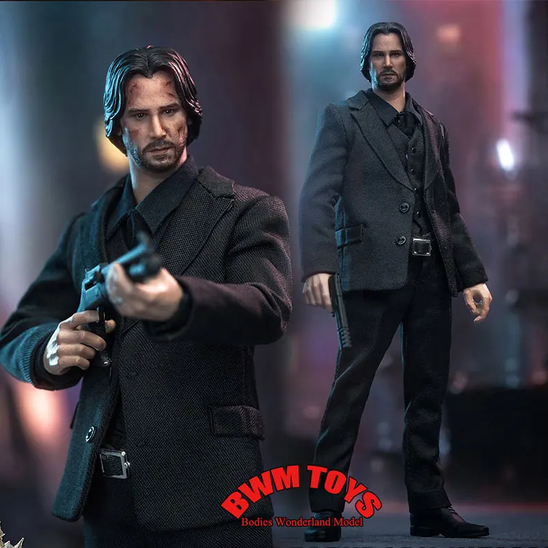 

In Stock Kingdom KD-9001 1/12 Scale Killer John Wick Hardcore Male Warrior Full Set 6inch Action Figure Doll Collection