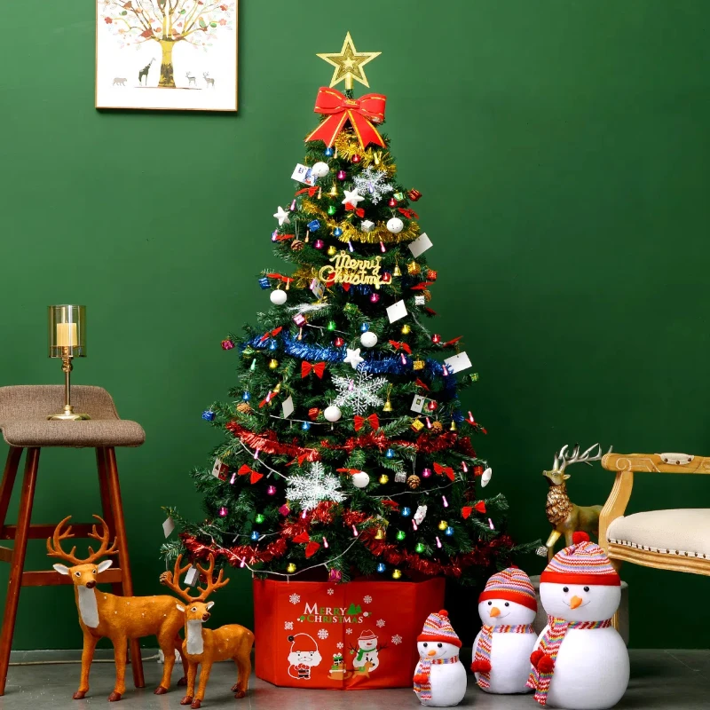 

Christmas Tree Package 1.5/1.8/2.1 meters Iron Frame Household Encrypted Luminous Large Christmas Tree Decoration Se