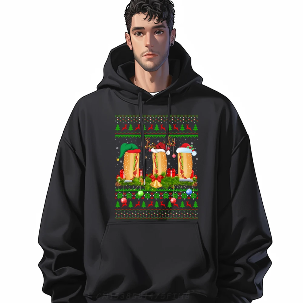 

Hot Dog Dish Lover Xmas Santa Ugly Hot Dog Christmas Brand Clothing Streetwear Printed On