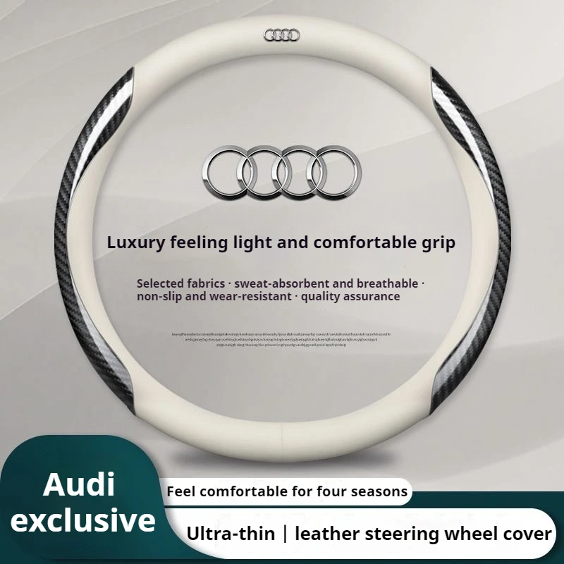 

Car steering wheel cover For Audi A3 Q5 Q3 Q4 A5 A7 A8 A4 B8 B7 A6 C7 RS3 RS4 RS5 RS6 car accessories