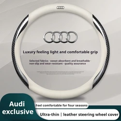 Car steering wheel cover For Audi A3 Q5 Q3 Q4 A5 A7 A8 A4 B8 B7 A6 C7 RS3 RS4 RS5 RS6 car accessories