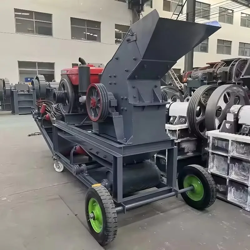 Customized Compact Portable Stone Crusher, For Crushing Limestone, Granite, Gravel And Other Materials - Hammer Crusher