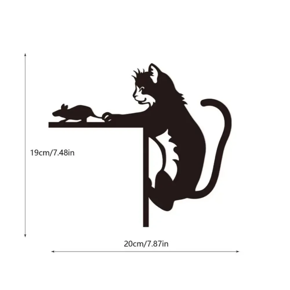 CIFBUY Retro Cat Pattern Aluminum Wall Art Waterproof Rustproof Metal Sign For Home Door Window Cafe Indoor Outdoor Decor