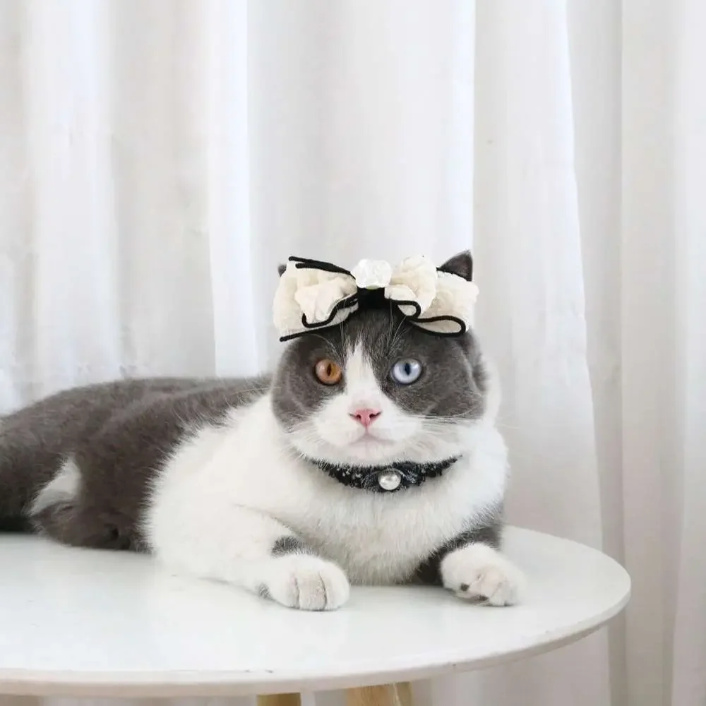 Jewelry Pet Hair Hoop Puppy Hairband Dog Dress Up Hat Pet Hair Accessories Bow Tie Dog Bowknot Pet Cat Headdress Cat Accessories