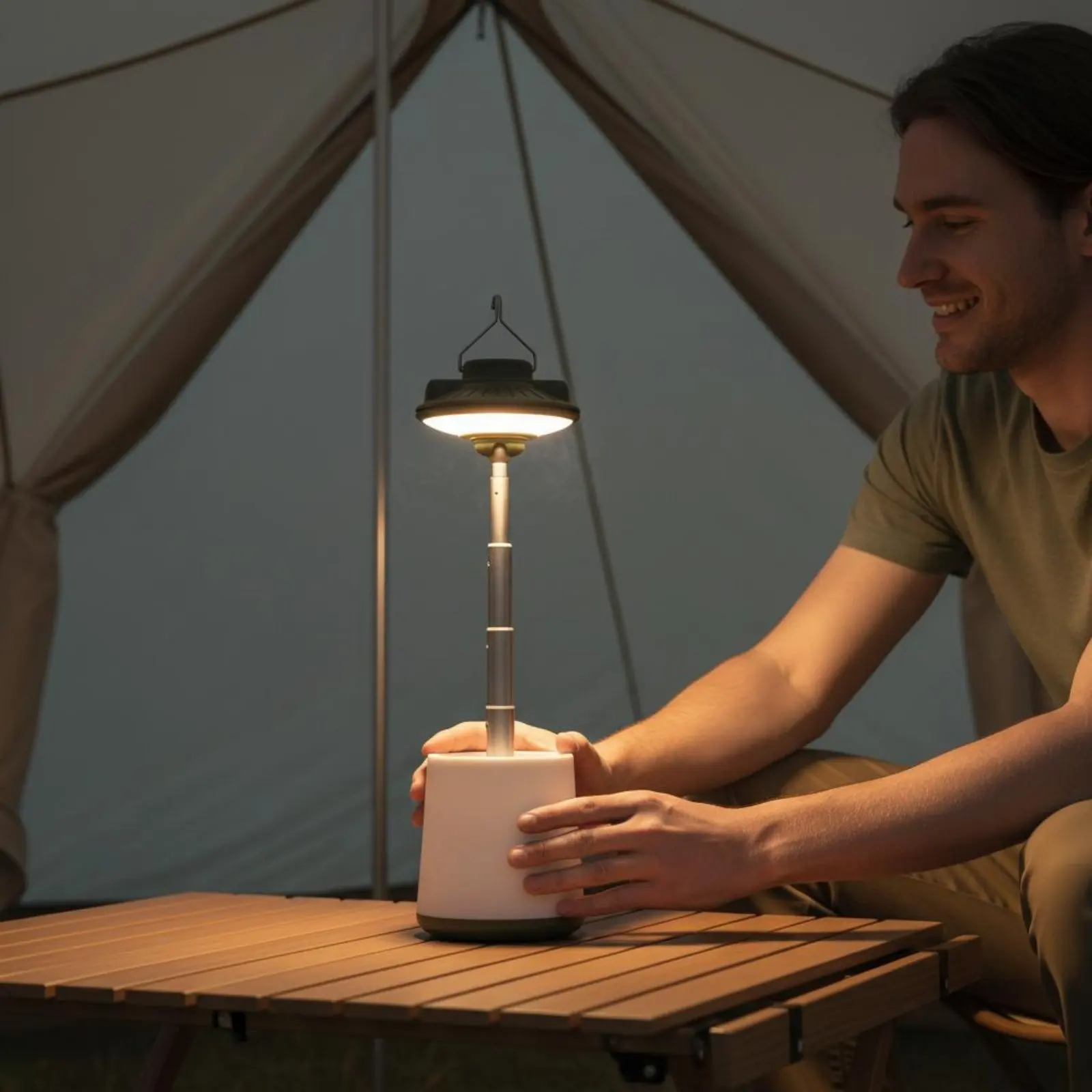 LED Tent Lantern Portable Rechargeable LED Lantern USB Rechargeable Camping Light Waterproof Outdoor Lighting for Emergency