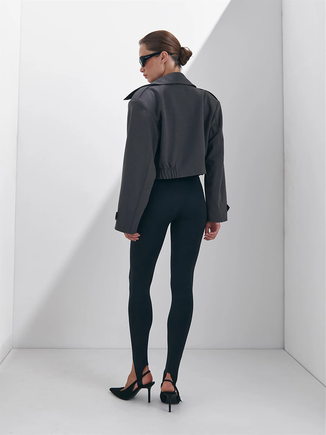 Seamless Black Leggings with Straps Yoga Summer Slightly Fashion Sexy High Waist Slim Tights Hip Lift