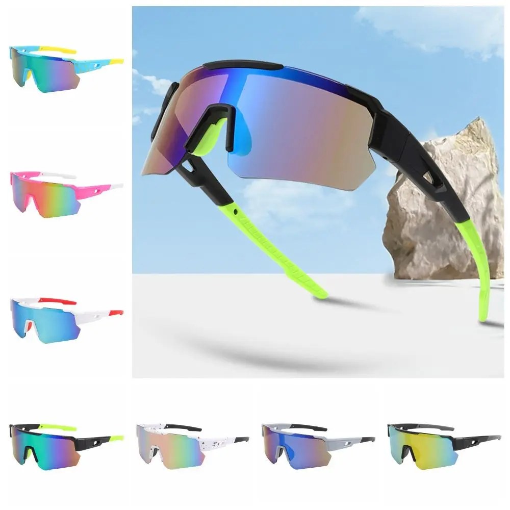 Gafas de sol de ciclismo UV400, lentes HD, medio marco, resistente a los rayos UV, gafas de ciclismo cómodas de moda para deportes al aire libre, gafas para montar