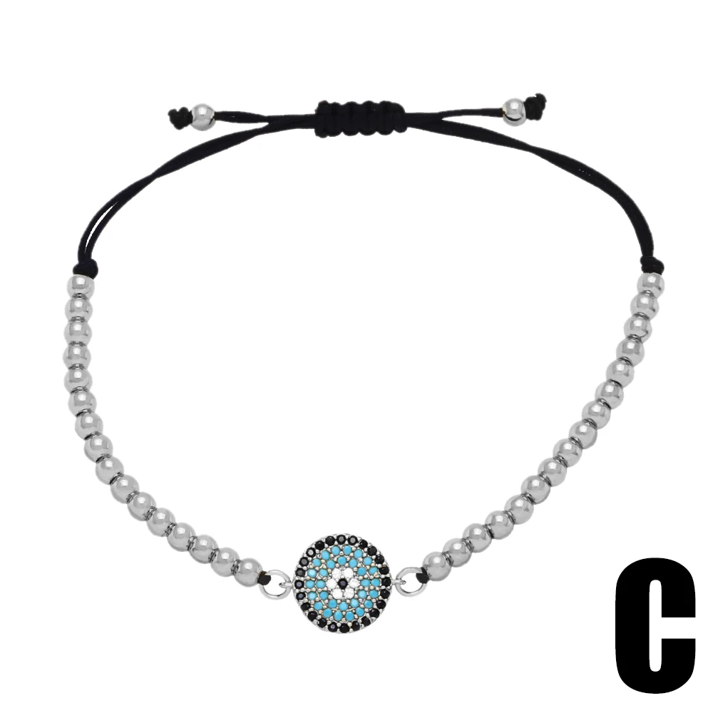 FLOLA Silver Color Turkish Eye Bracelets for Women Girls Tennis Bracelets CZ Crystal Lucky Amulet Jewelry Gifts ojo turco brth63