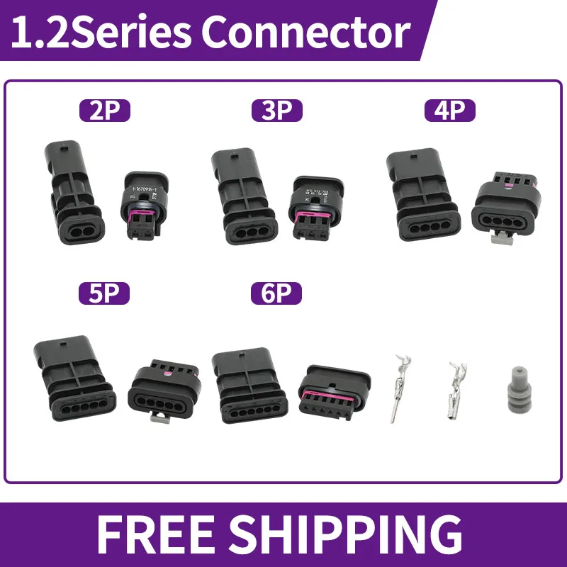 

Throttle Sensor Plug TE Automobile Intake Wiring Harness Socket Reversing Radar Waterproof Plug Connector 1670916/1718645-1 Sets