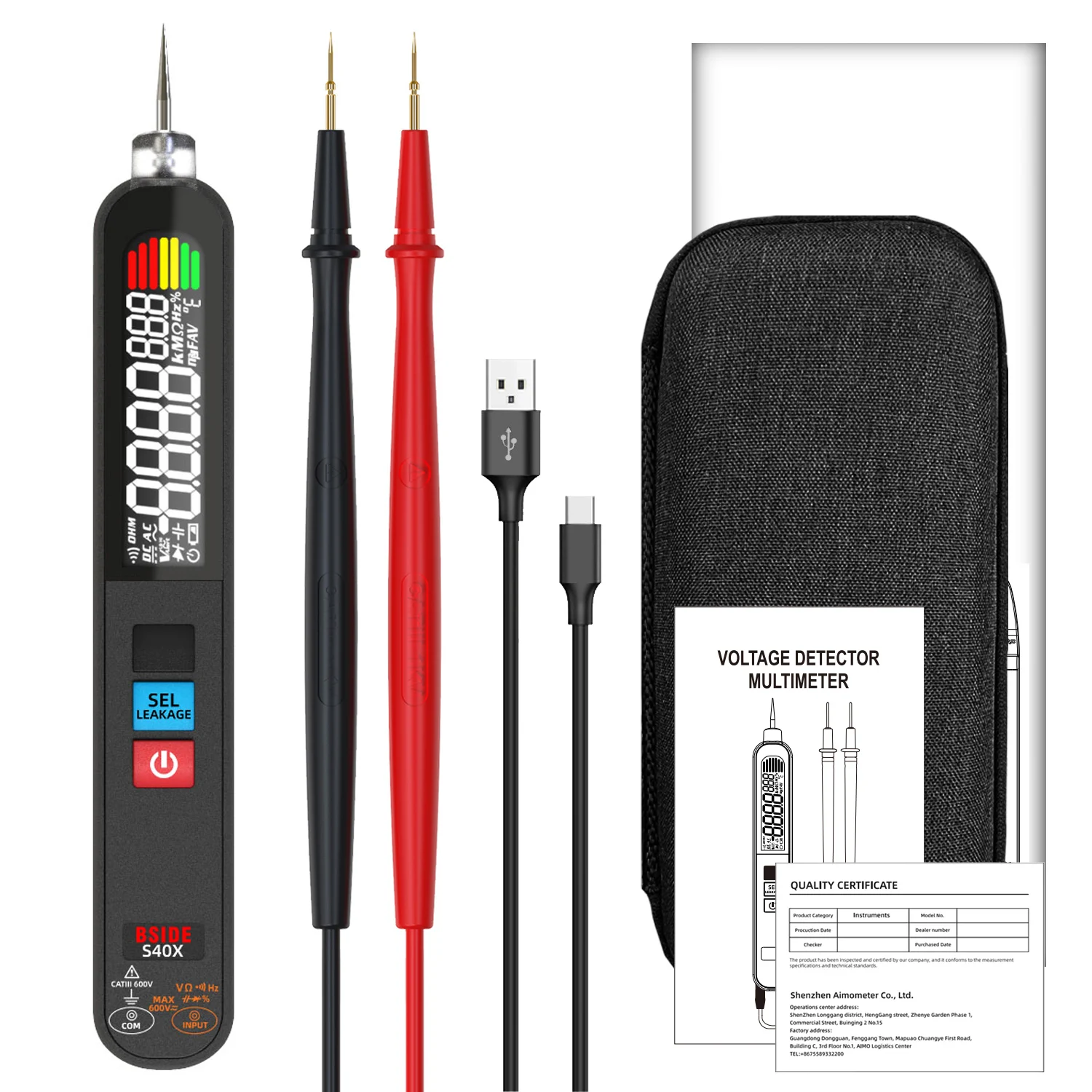 

TK HOT BSIDE NEW Voltage Tester Pen Detection Leakage Finder Portable charging Detec Electronic and Electrical Multimeter Digit