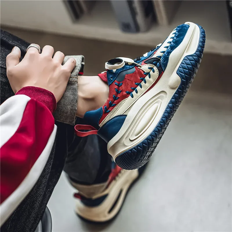 Men\'s Sneakers Thick Bottom Casual Sneaker Shoes for Men Wear-resistant Apring and Autumn Soft and Comfortable Fashion Non-Slip