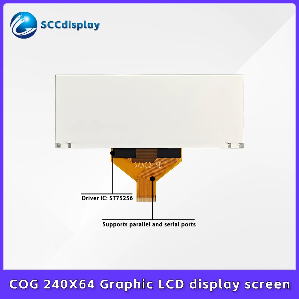 Parallel serial port 24064 industrial LCD screen SJXD24064B-X003167D DFSTN Negative 240x64 monochrome graphic dot matrix screen