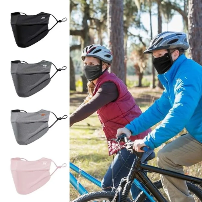 

Unisex Breathable Ice Silk Face Cover UV Face Shield Sun Protection Face Mask for Motorcycle Running Riding Exercise Reusable