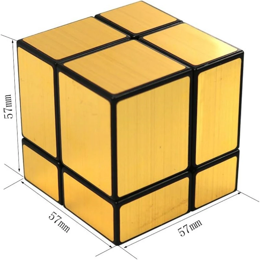 Shengshou 2x2x2 Magic Mirror Cube 5.7cm Speed Magic Puzzle Cube 2x2 Cubo Magico Sticker Learning Education Cubes for kids