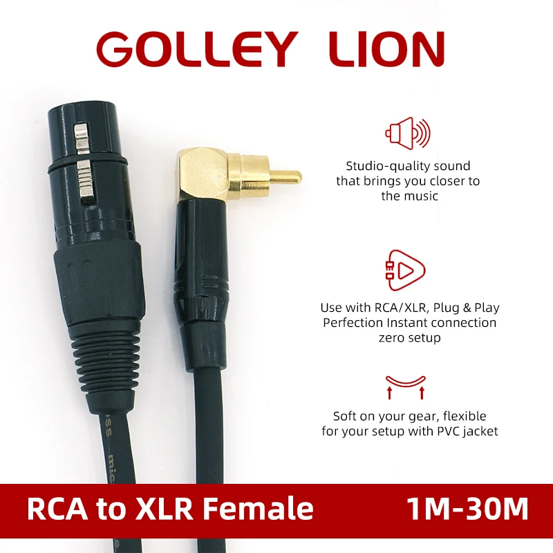 GOLLEY LION 90-Degree Low-Profile Audio Interconnect for Tight Spaces, Wall-Mounted AV Racks, Studio Gear