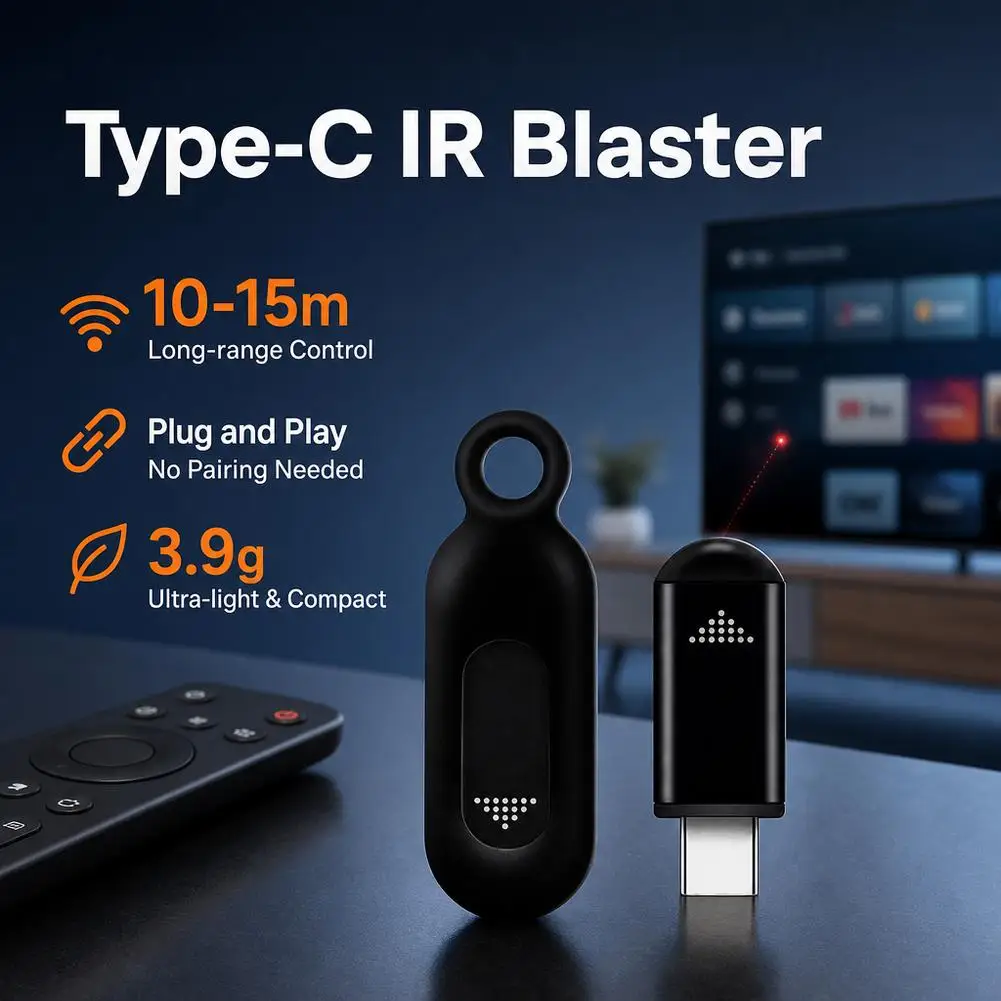 Intelligent Mobile Infrared Transmitter Remote Control Compatible with Apple And Android Devices