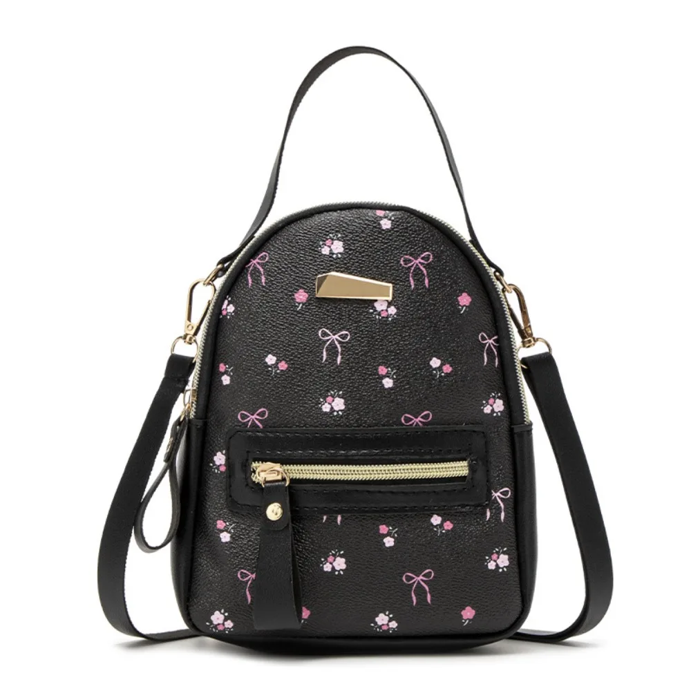 Leisure Fashion Printed Women Backpack PU Double Layer Schoolbags Versatile Female Daypack Casual Daily