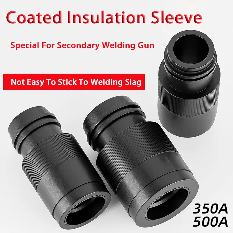 Secondary Protection Welding Gun Coating Insulation Sleeve Gas Shielded Welding Machine Accessories 350A500A Black Anti Sticking