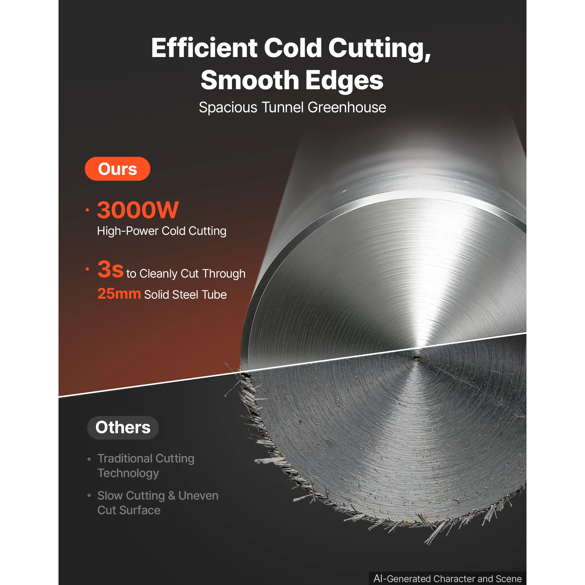VEVOR 2800/3000W Chop Saw 14/16-inch Cold Cut Blade For Cutting Metal -45° to 45° Adjustable Angle with Thickened Blade Guard