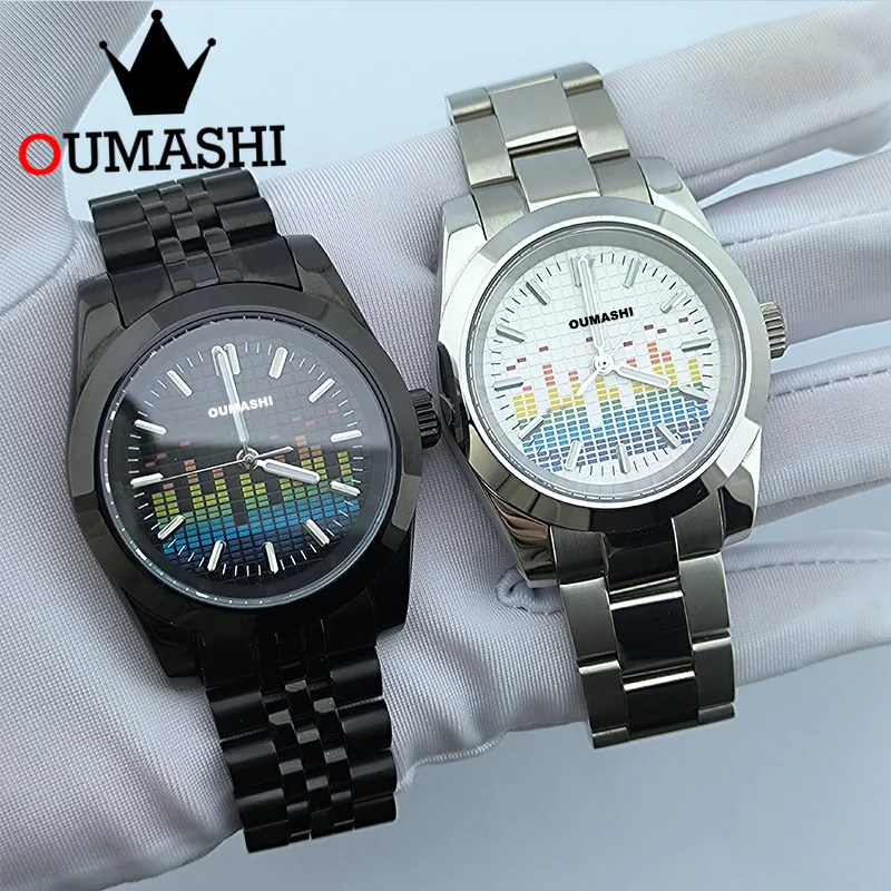 39mm disc dial Super luminous 316L stainless steel sapphire glass nh Series 35 men's watch can be customized logo