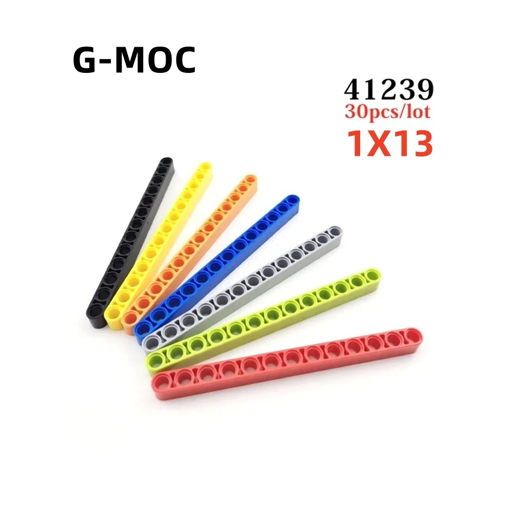 G-MOC 30Pcs/lot Buildings Blocks 41239 High-Tech 1x13 Holes Liftarm Car Particle Assembles DIY Educational Bricks Kids Toys