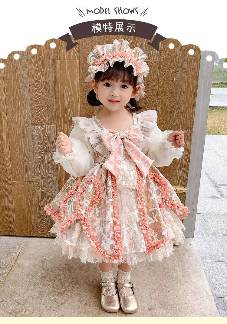 Kids Girls' Dress 2026 New Summer Sweet Dress Stylish Baby Lolita Dress Princess Children Clothing