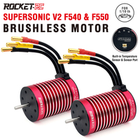 SURPASS HOBBY Rocket-RC Brushless Motor 1/10 F540 550 motor 3.175mm Shaft V2 Supersonic  w/Temperature Sensor for Tamiya RC Car