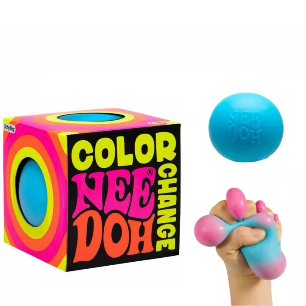 New  needoh extrude Color Change Sensory Stress Relief Balls Relief Relieves Anxiety Fidget Squishy Toy bind box Gift