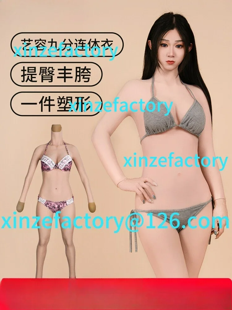 Customizable dummy silicone onesie cross-dressing breast implants