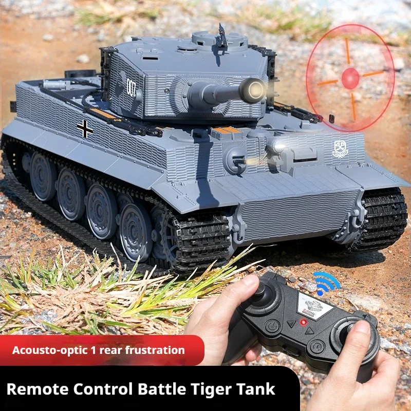 1/24 Taigen RC Battle Tank Tiger I Radio Control Military Tanks Infrared Combat Cars Ready To Run Vehicle Toys for Boys TH23570