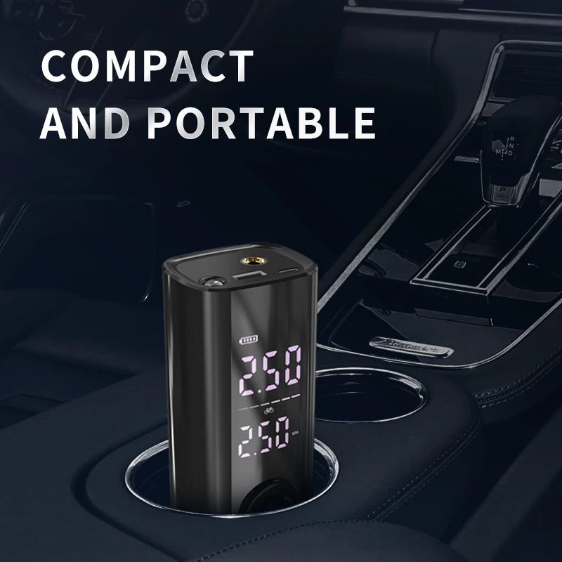 12V 150PSI Mini Battery Rechargeable Digital Tire Inflator Wireless Portable Car Bike Bicycle Compressor Electric Air Pump