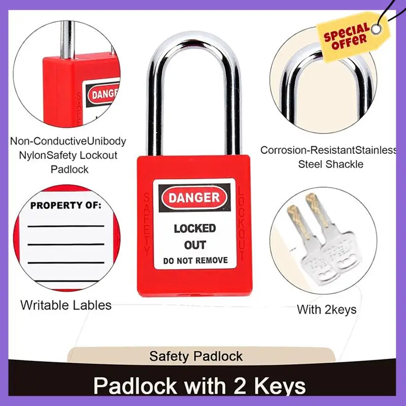 

-Набор для блокировки A96Z, электрические комплекты для блокировки метки, засов для группового блокировки, лото-бирки, навесной замок с откидной биркой