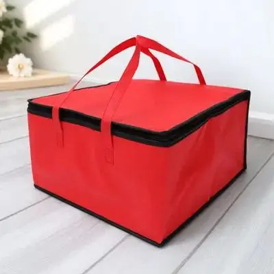 

Fresh Preservation Bag Premium Non-Woven Aluminum Foil Insulated Food Bag Reusable Bento Pouch For Lunch Pizza Seafood Transport