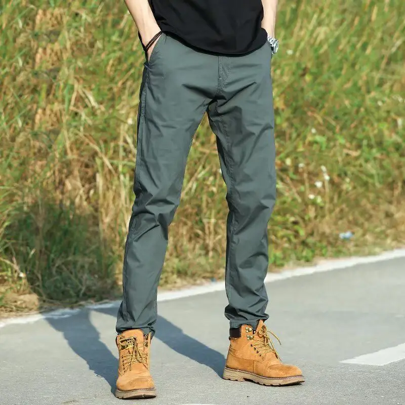Fashion 2026 Waterproof Windproof Breathable Outdoor Spring Summer Loose Men's Straight Casual Pants Multi-bag Overalls Trousers