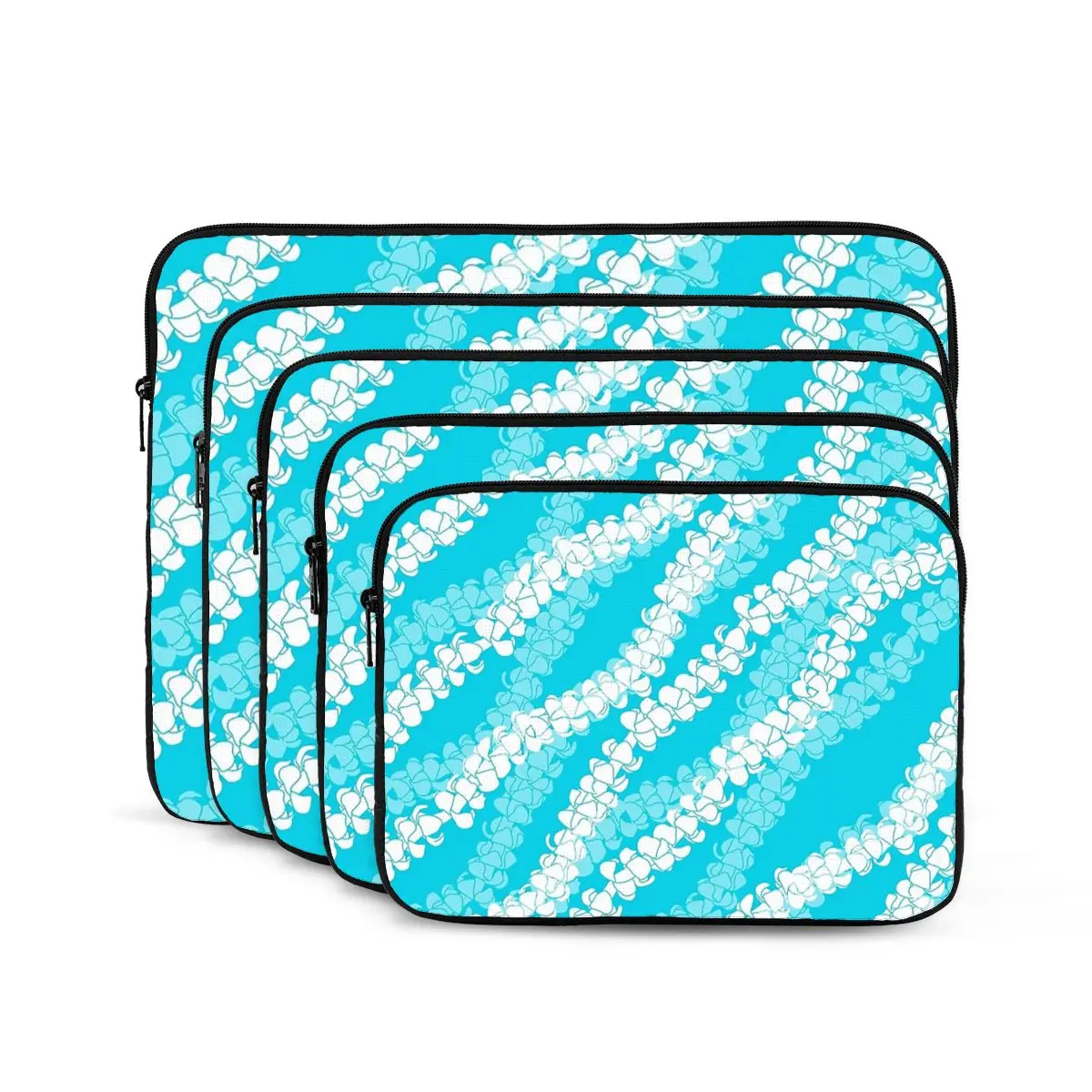 Puakenikeni Single Leis On Turquoise Notebook Laptop Bag Case Pouch For Macbook Air Pro Tablet Shockproof Case Bag