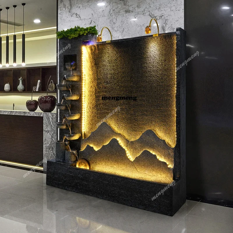 Y136 Y136 European style water curtain wall water screen courtyard fountain floor waterscape indoor humidifier partition ornamen
