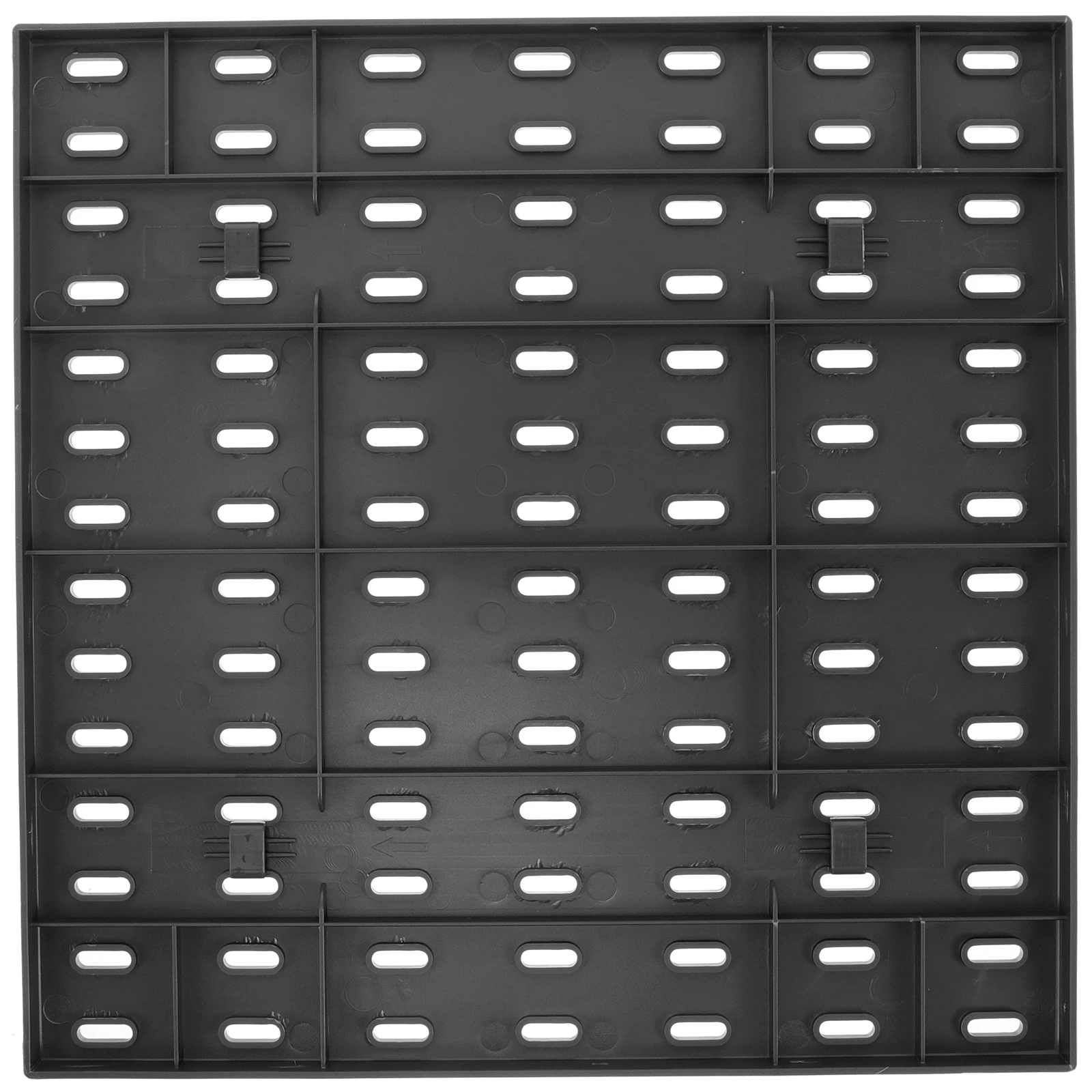 

Peg Board Wall Organizer 28x28 Black Plastic Hole Board Tool Storage Adjustable Placement Non Drilling Mount Garage Office Decor