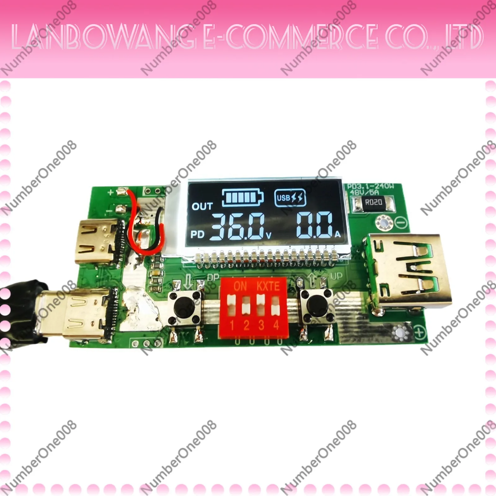 240W PD3.1 Fast Charge Trigger Expander Support 20V 28V 36V 48V Voltage Request Detector