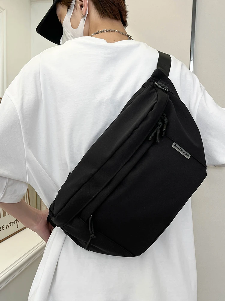 

Спортивная сумка-кроссбоди для мужчин, вместительная, однотонная, модная, повседневная, на одно плечо