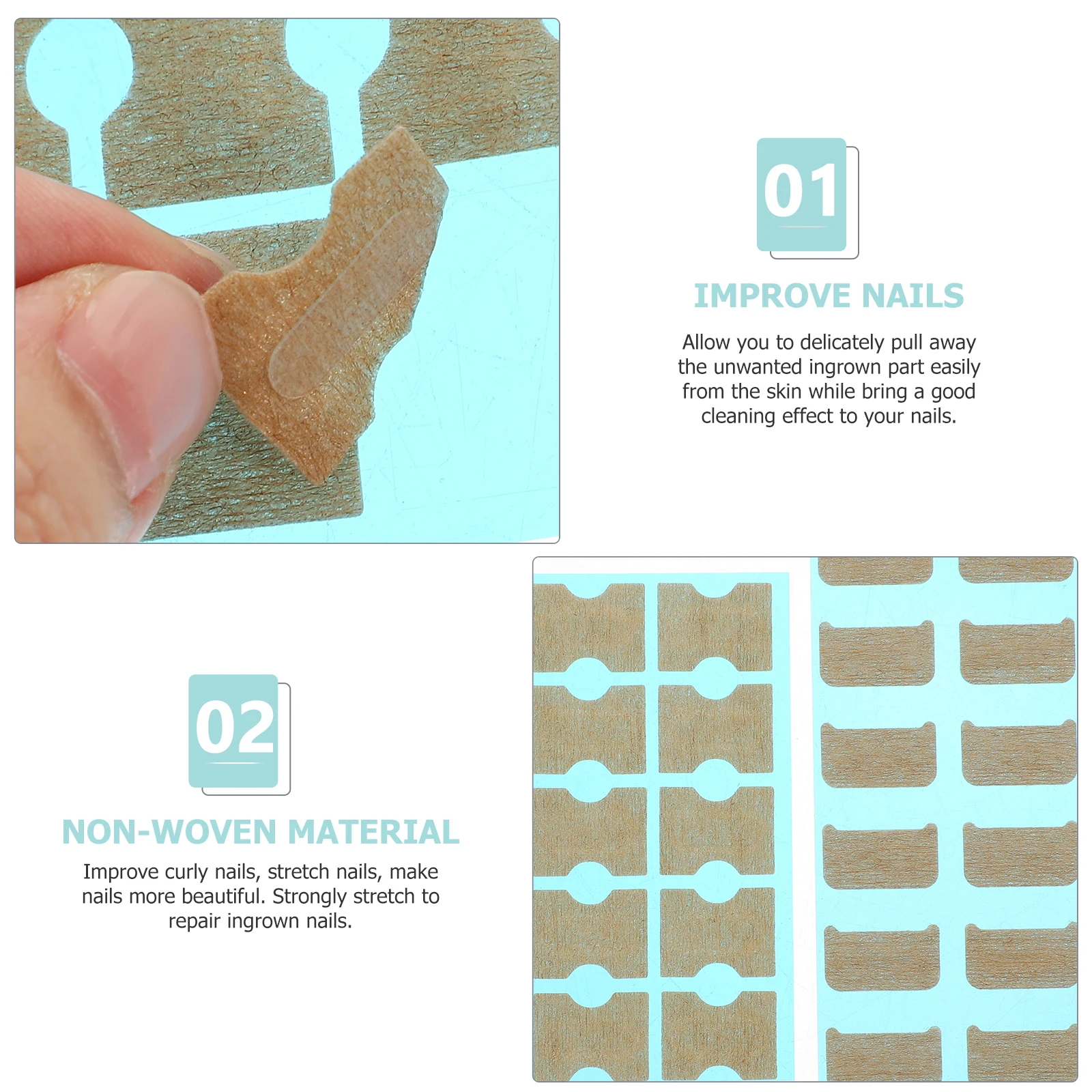 

100pcs Nail Correction Patch Toenail Orthopaedic Ingrown Care Stickers Easy Treatment Decals Pedicure Toe Repair Tools