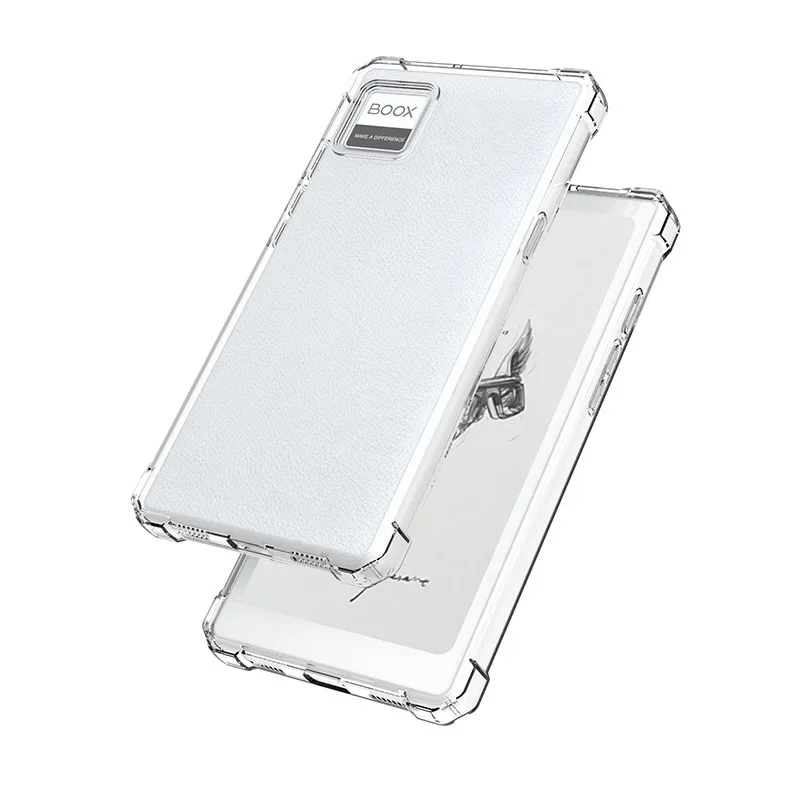 

For Funda Onyx Boox P6 Case 6.13" eBook Clear TPU Back Cover with 4 Shockproof Airbags