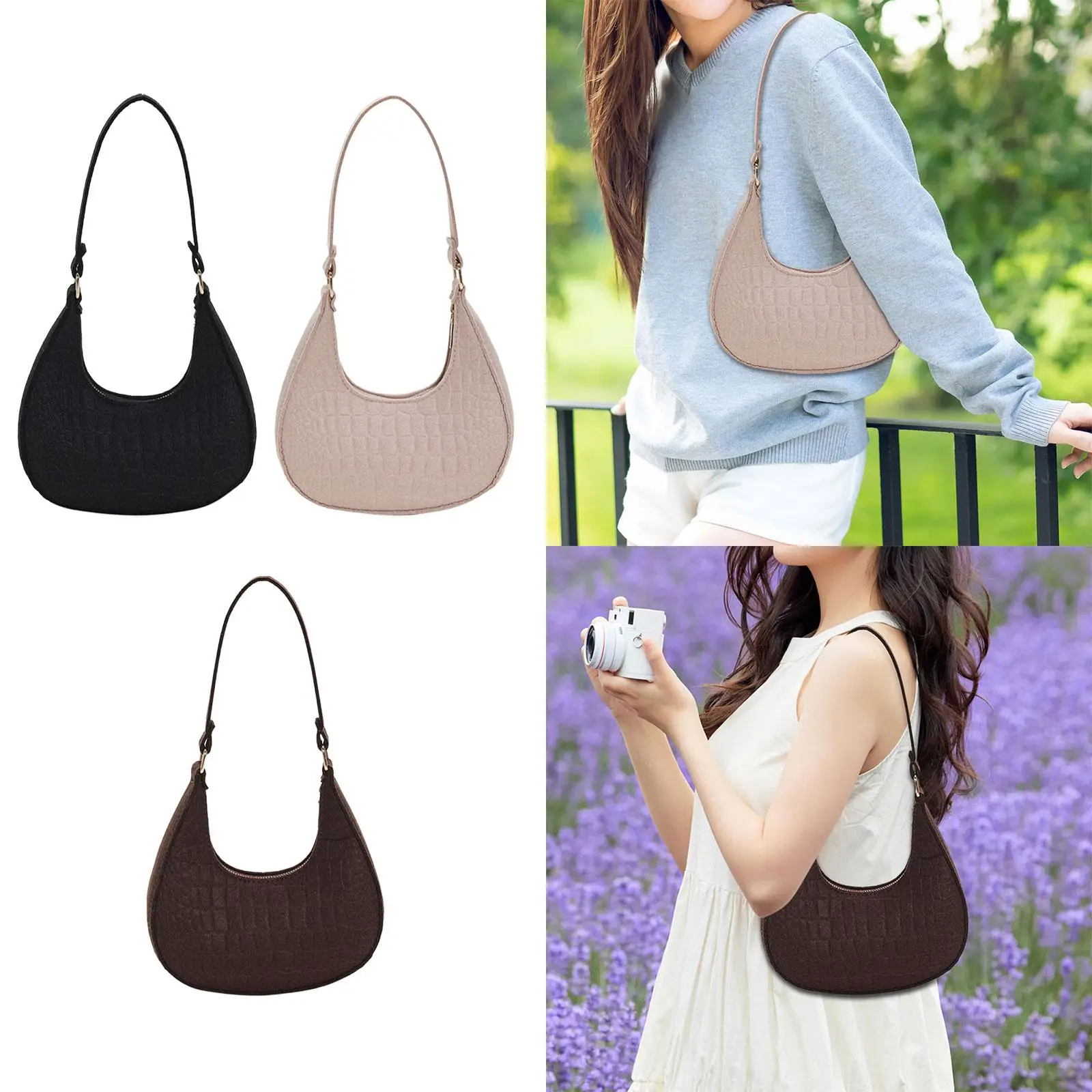 Women Underarm Bag Casual Purse Handbag for Travel Vacation Party Outdoor Work