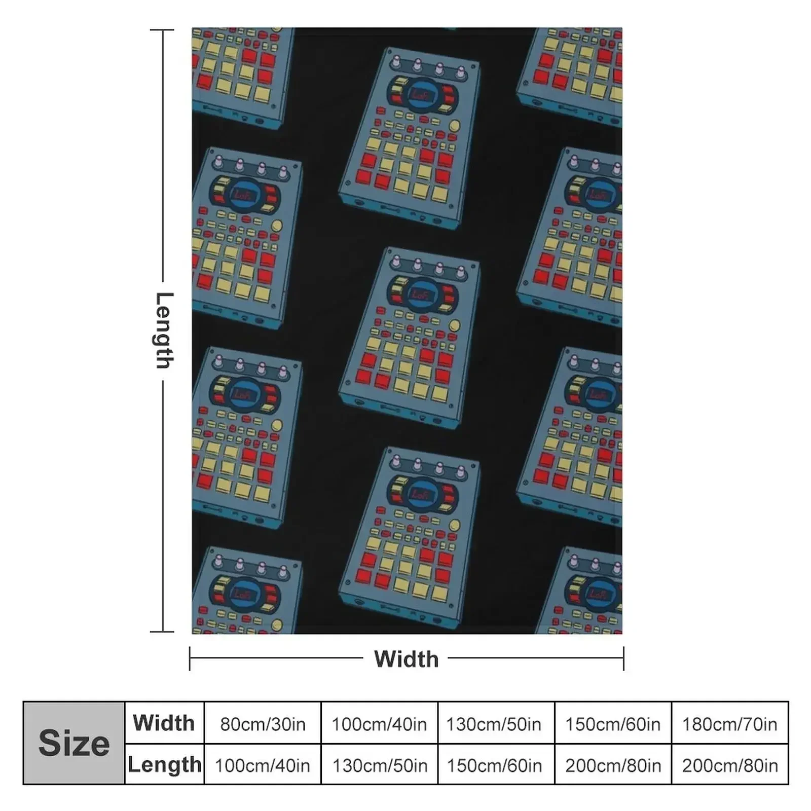 Roland SP404 Drum Machine Sampler Throw Blanket Hair Single Tourist Shaggy Blankets