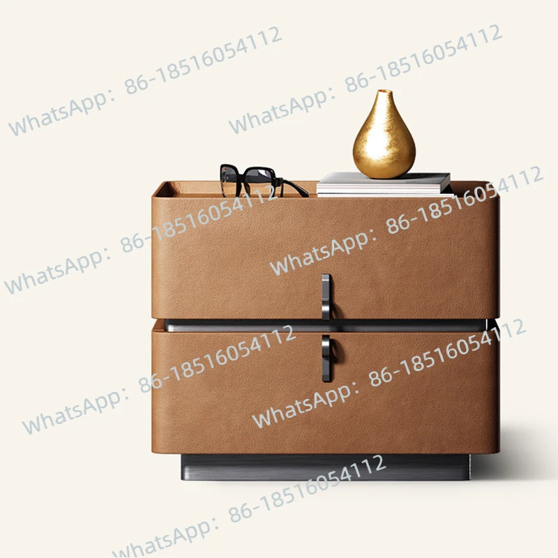 

Итальянская минималистичная прикроватная тумбочка, большая вилла с плоским полом, шкафчик для главной спальни, роскошная высококачественная прикроватная тумбочка