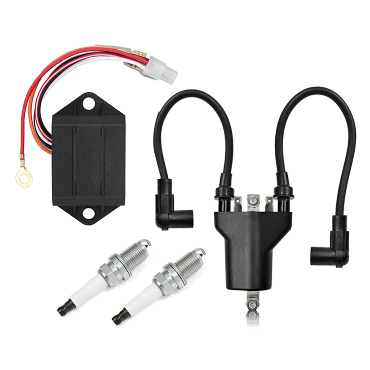 Ignition Coil & AC CDI Ignitor & Spark Plug for Medalist TXT Gas Golf Cart EZ-GO 1991-2002 26652-G01 72562-G01