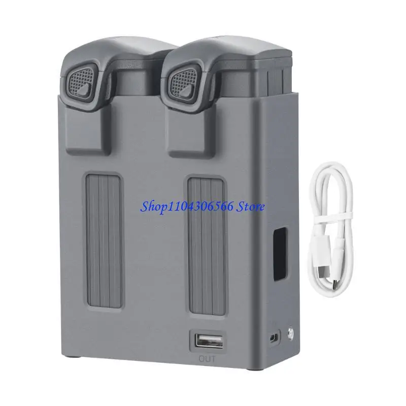 02DD Bidirectional Battery Charging Hubs for 4 Battery LED Charging Camera Battery USB Charging Hubs